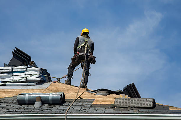 Professional Roof Replacement technician working in Wolflake, IN